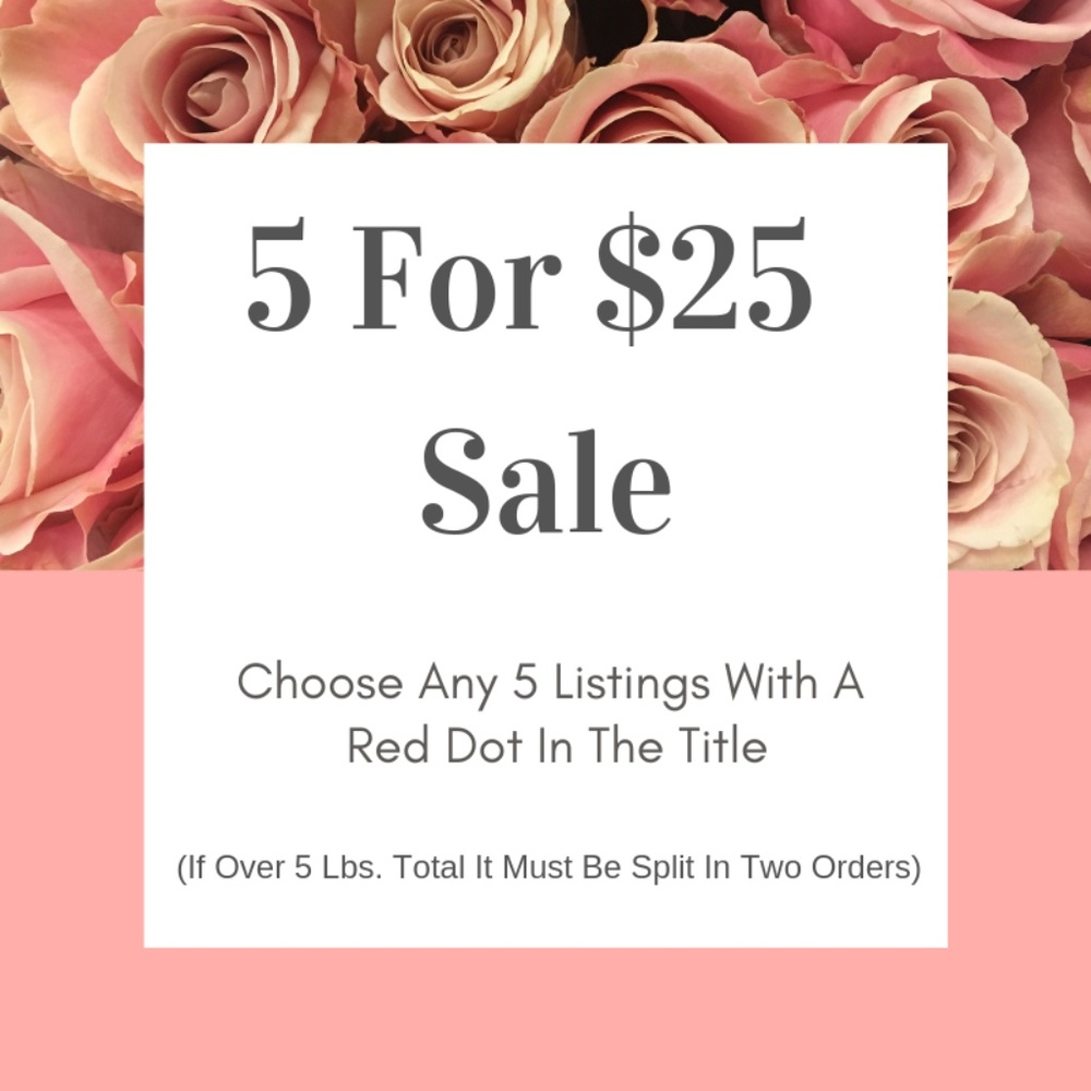 5 For $25 SALE  *May have to split into two orders